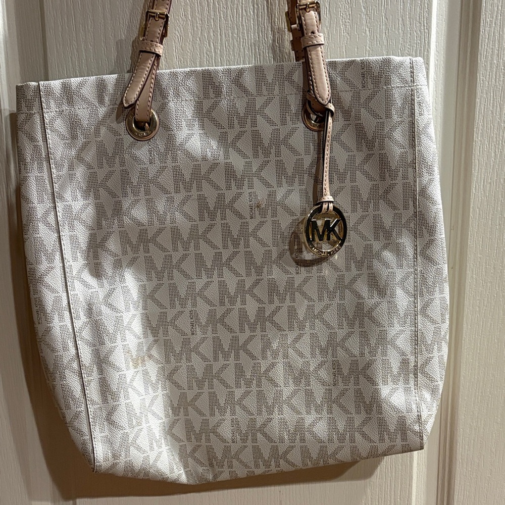Michael Kors Beige Monogram Tote